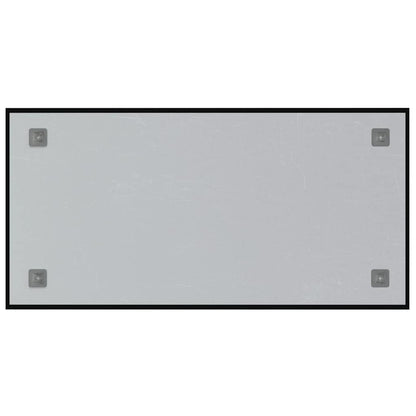 Magneetbord voor aan de wand 80x40 cm gehard glas zwart