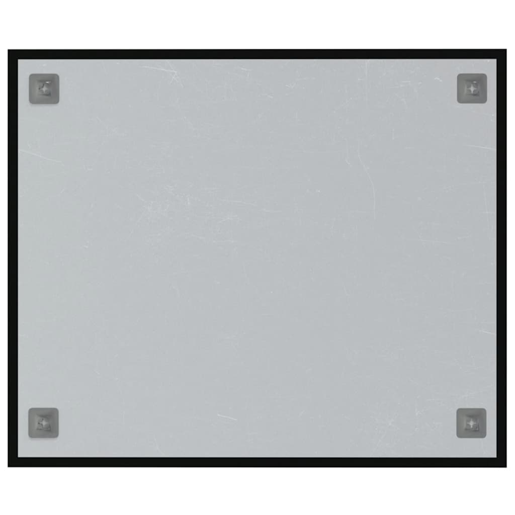 Magneetbord voor aan de wand 60x50 cm gehard glas zwart