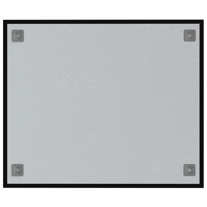 Magneetbord voor aan de wand 60x50 cm gehard glas zwart