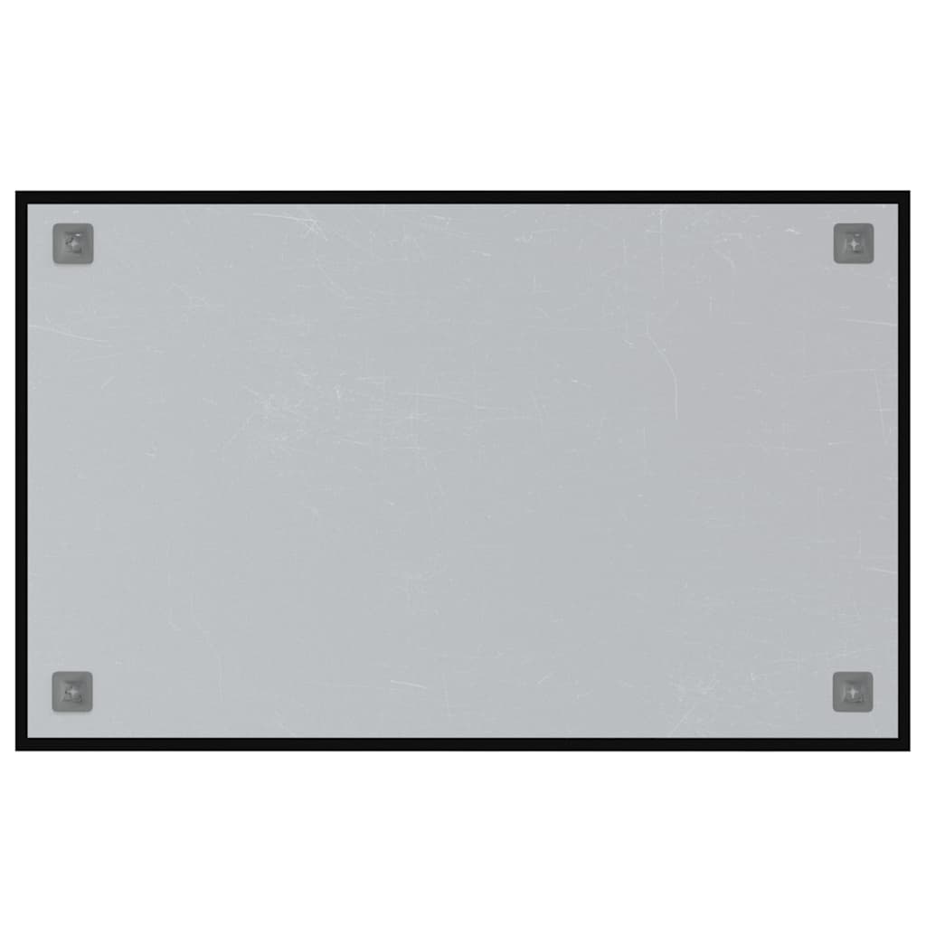 Magneetbord voor aan de wand 80x50 cm gehard glas zwart