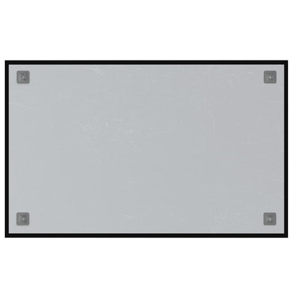 Magneetbord voor aan de wand 80x50 cm gehard glas zwart