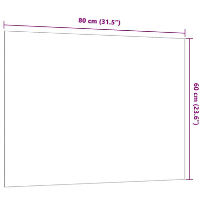 Wandbord wandmontage 80x60 cm gehard glas zwart