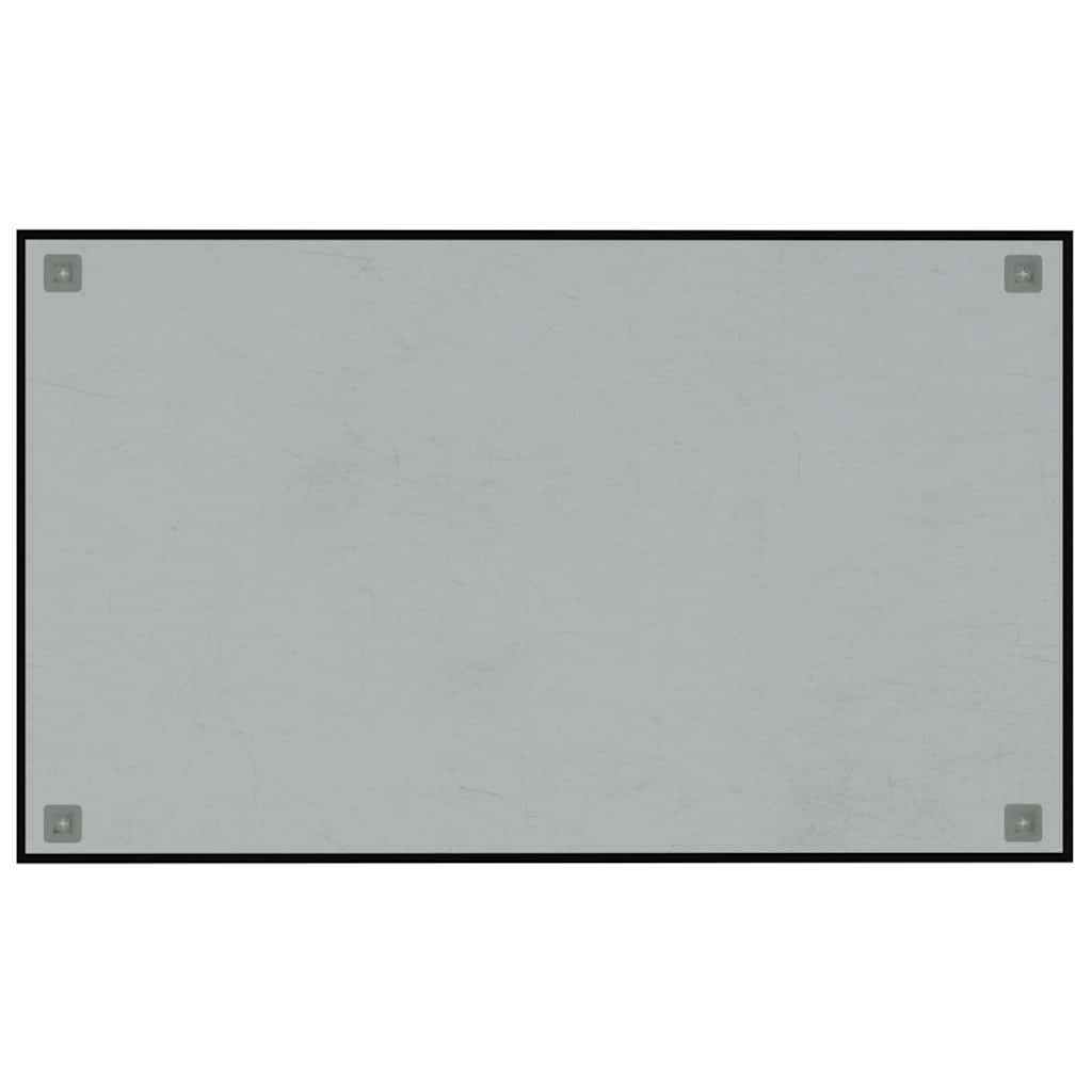 Wandbord 100x60 cm gehard glas zwart