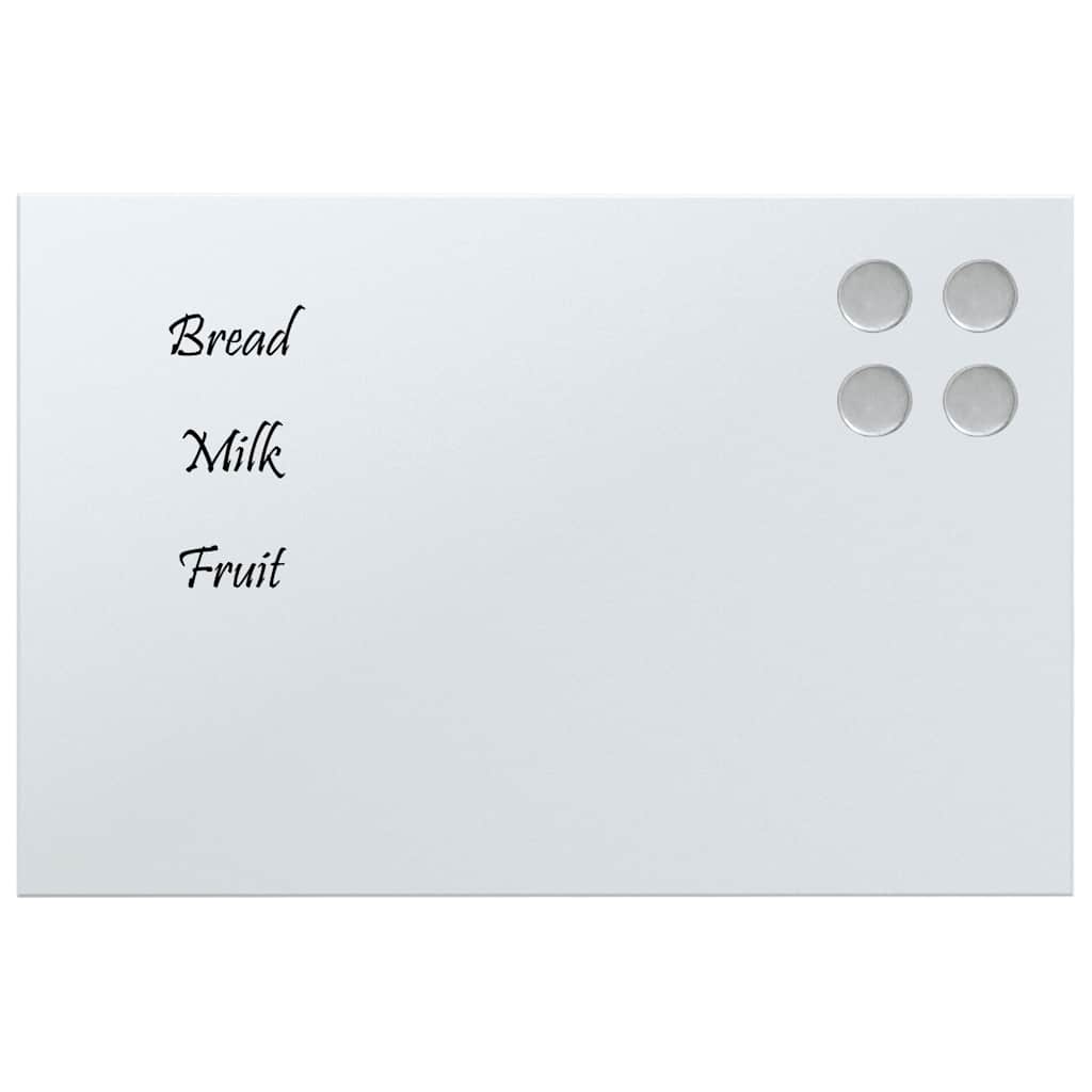 Magnetic board for the wall 40x30 cm tempered glass white