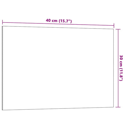 Magnetic board for the wall 40x30 cm tempered glass white