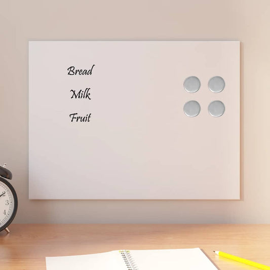 Magnetic board for the wall 40x30 cm tempered glass white