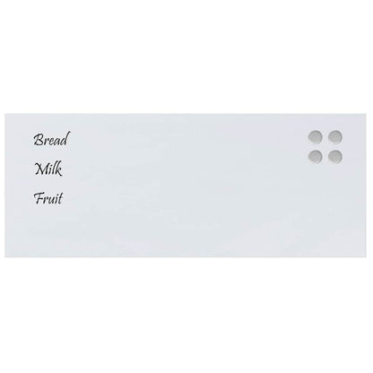 Magneetbord voor aan de wand 100x40 cm gehard glas wit