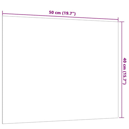 Magneetbord voor aan de wand 50x40 cm gehard glas wit
