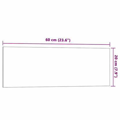 Wandbord wandmontage 60x20 cm gehard glas wit
