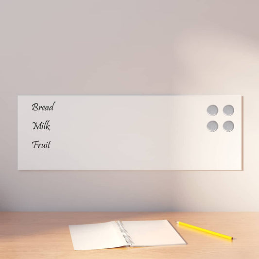 Wandbord wandmontage 60x20 cm gehard glas wit