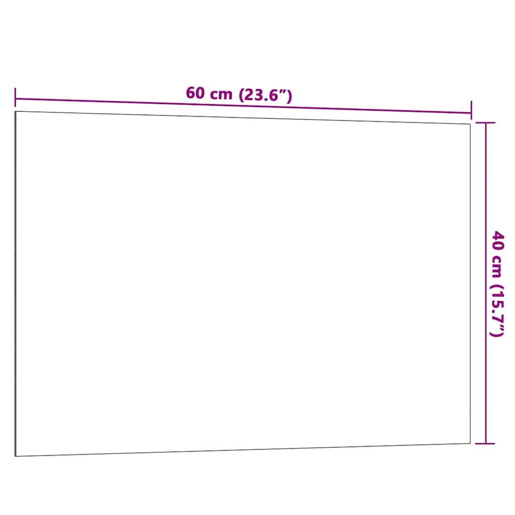 Wandmagneetbord 60x40 cm gehard glas wit