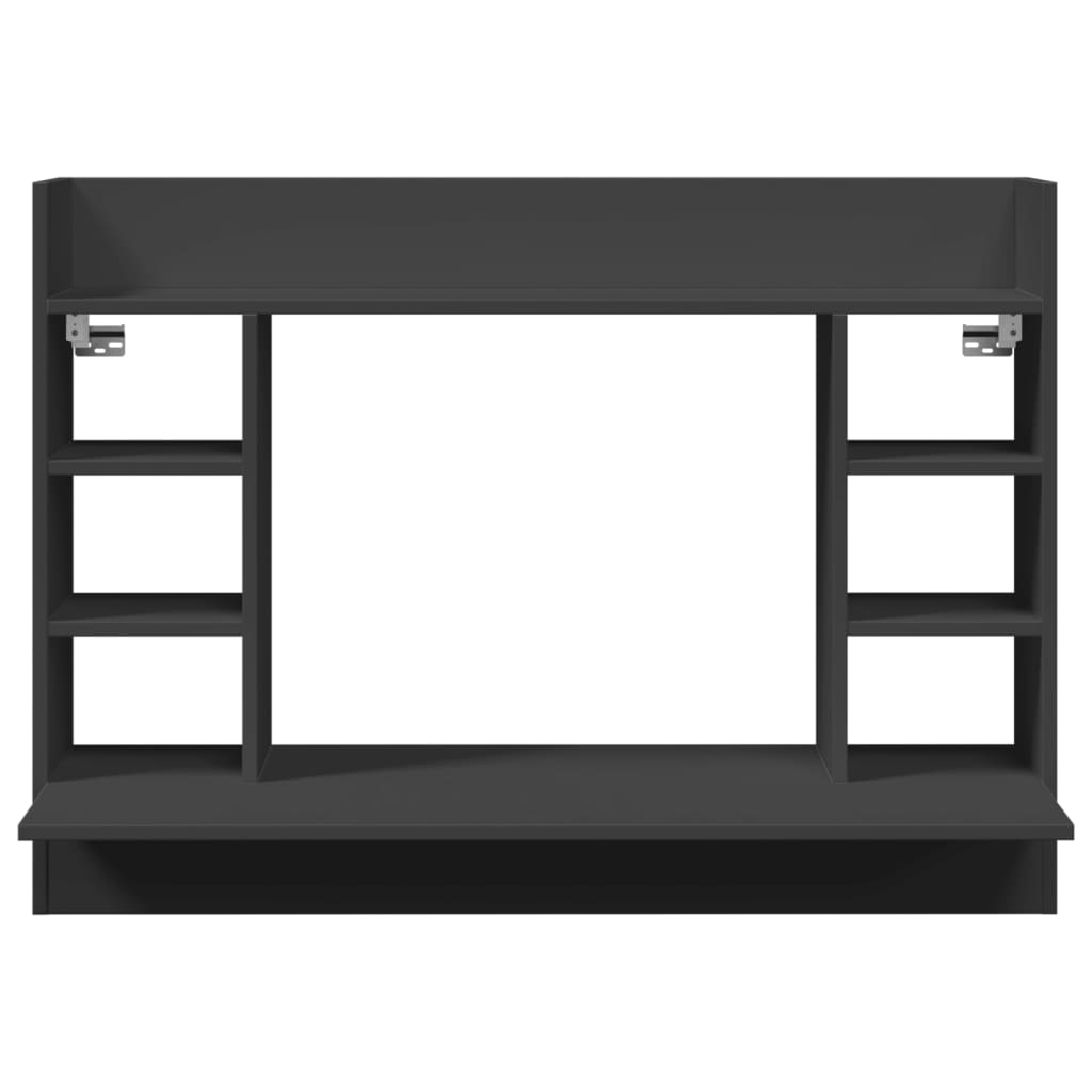 Wandbureau 105x48x75 cm bewerkt hout zwart