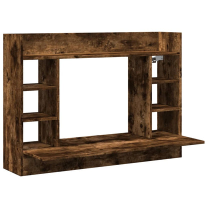 Wandbureau 105x48x75 cm bewerkt hout gerookt eikenkleurig