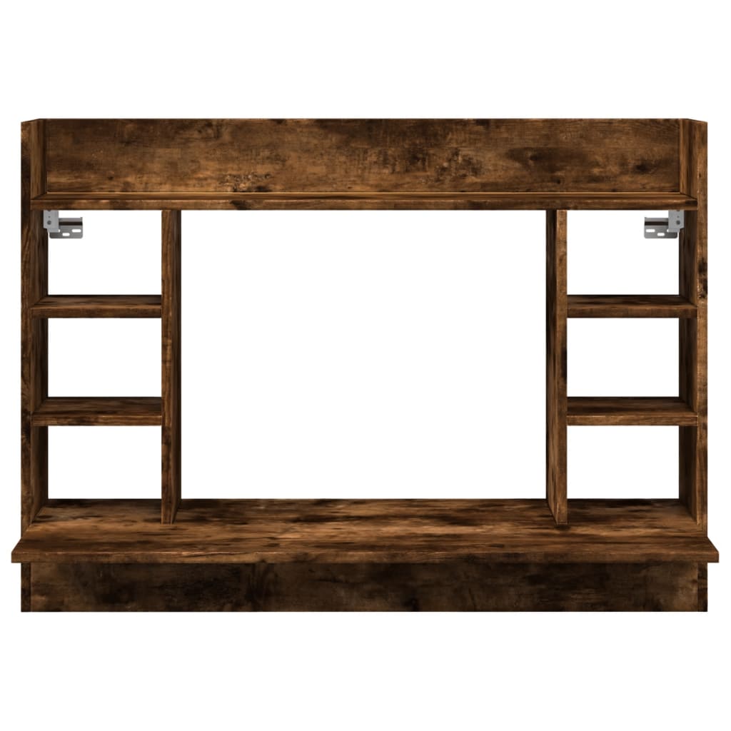 Wandbureau 105x48x75 cm bewerkt hout gerookt eikenkleurig