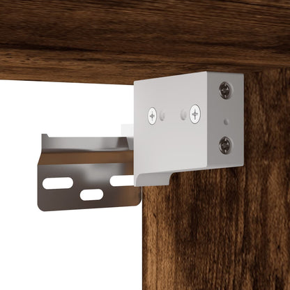 Wandbureau 105x48x75 cm bewerkt hout gerookt eikenkleurig