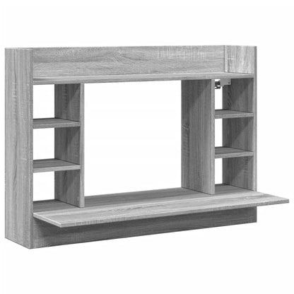 Wandbureau 105x48x75 cm bewerkt hout grijs sonoma eikenkleurig