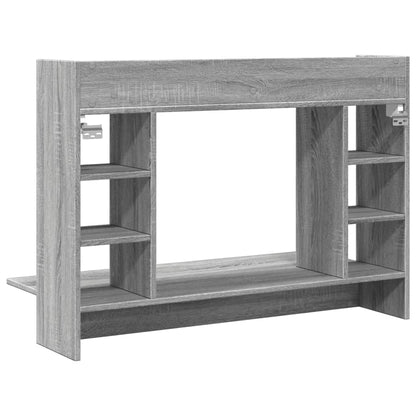 Wandbureau 105x48x75 cm bewerkt hout grijs sonoma eikenkleurig