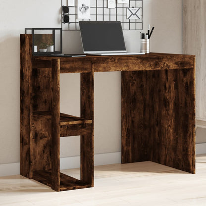 Desk 103.5x56.5x94 cm processed wood smoked oak color