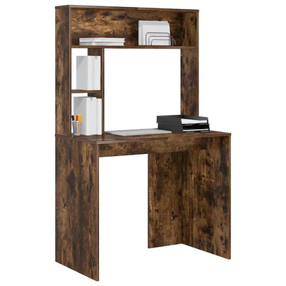 Bureau met plank Gerookt eiken 91 x 50 x 149 cm Bewerkt hout