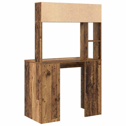 Bureau met plank Oud Hout 91 x 50 x 149 cm Bewerkt hout
