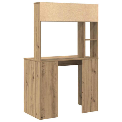 Bureau met plank Artisan Eiken 91 x 50 x 149 cm Bewerkt hout