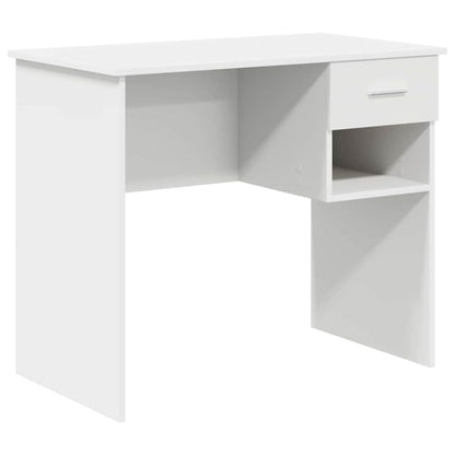 Bureau met lade met plank Wit 90 x 49 x 75 cm Bewerkt hout