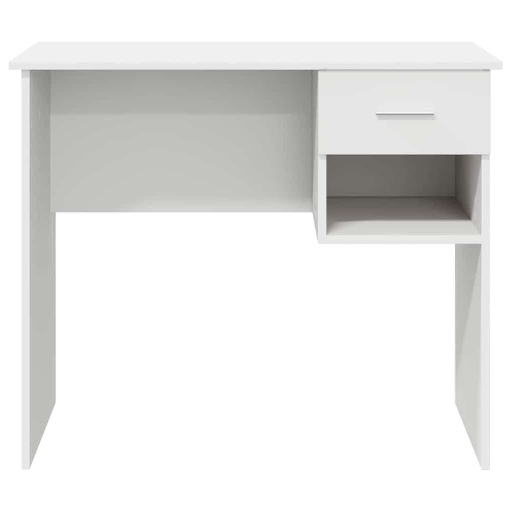 Bureau met lade met plank Wit 90 x 49 x 75 cm Bewerkt hout