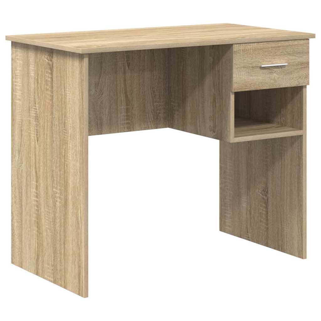 Bureau met lade Sonoma Eiken 90 x 49 x 75 cm Bewerkt hout