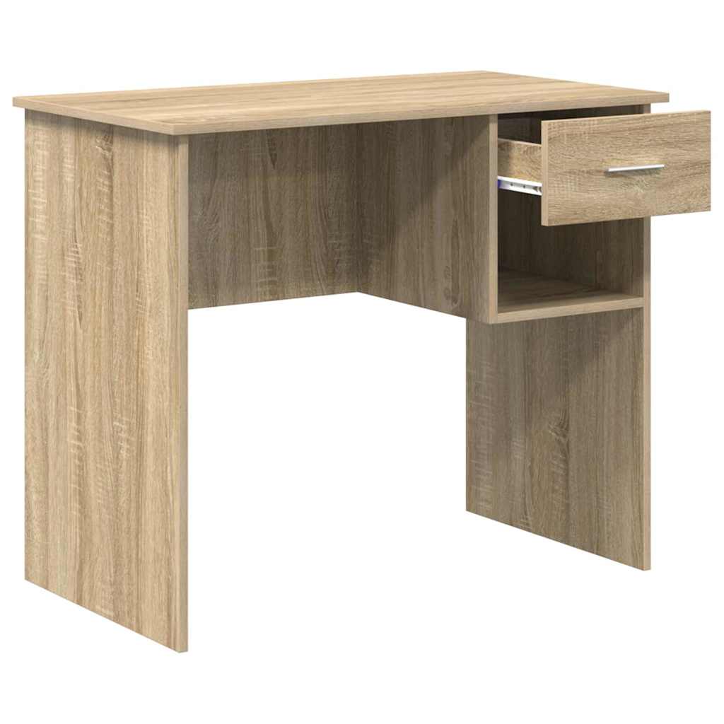 Bureau met lade Sonoma Eiken 90 x 49 x 75 cm Bewerkt hout