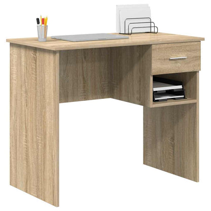 Bureau met lade Sonoma Eiken 90 x 49 x 75 cm Bewerkt hout
