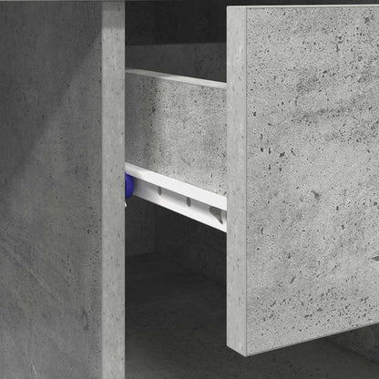 Bureau met lade Beton Grijs 90 x 49 x 75 cm Bewerkt hout