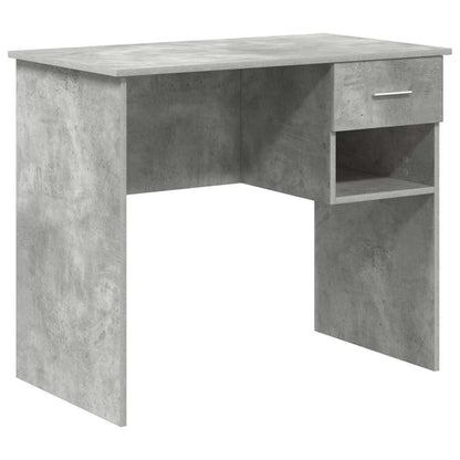 Bureau met lade Beton Grijs 90 x 49 x 75 cm Bewerkt hout