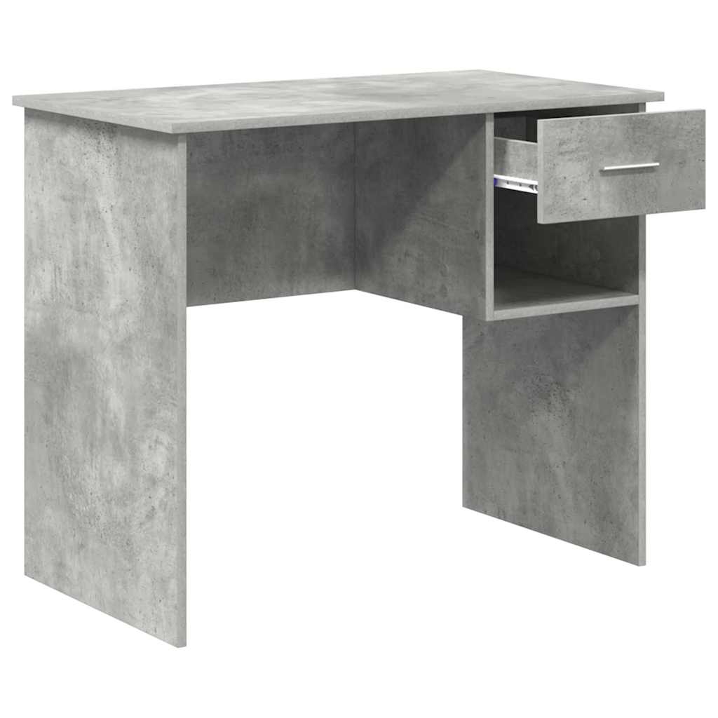 Bureau met lade Beton Grijs 90 x 49 x 75 cm Bewerkt hout