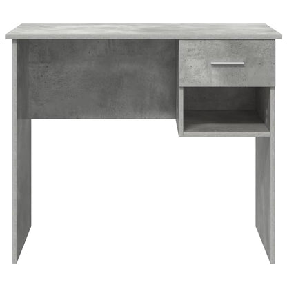 Bureau met lade Beton Grijs 90 x 49 x 75 cm Bewerkt hout