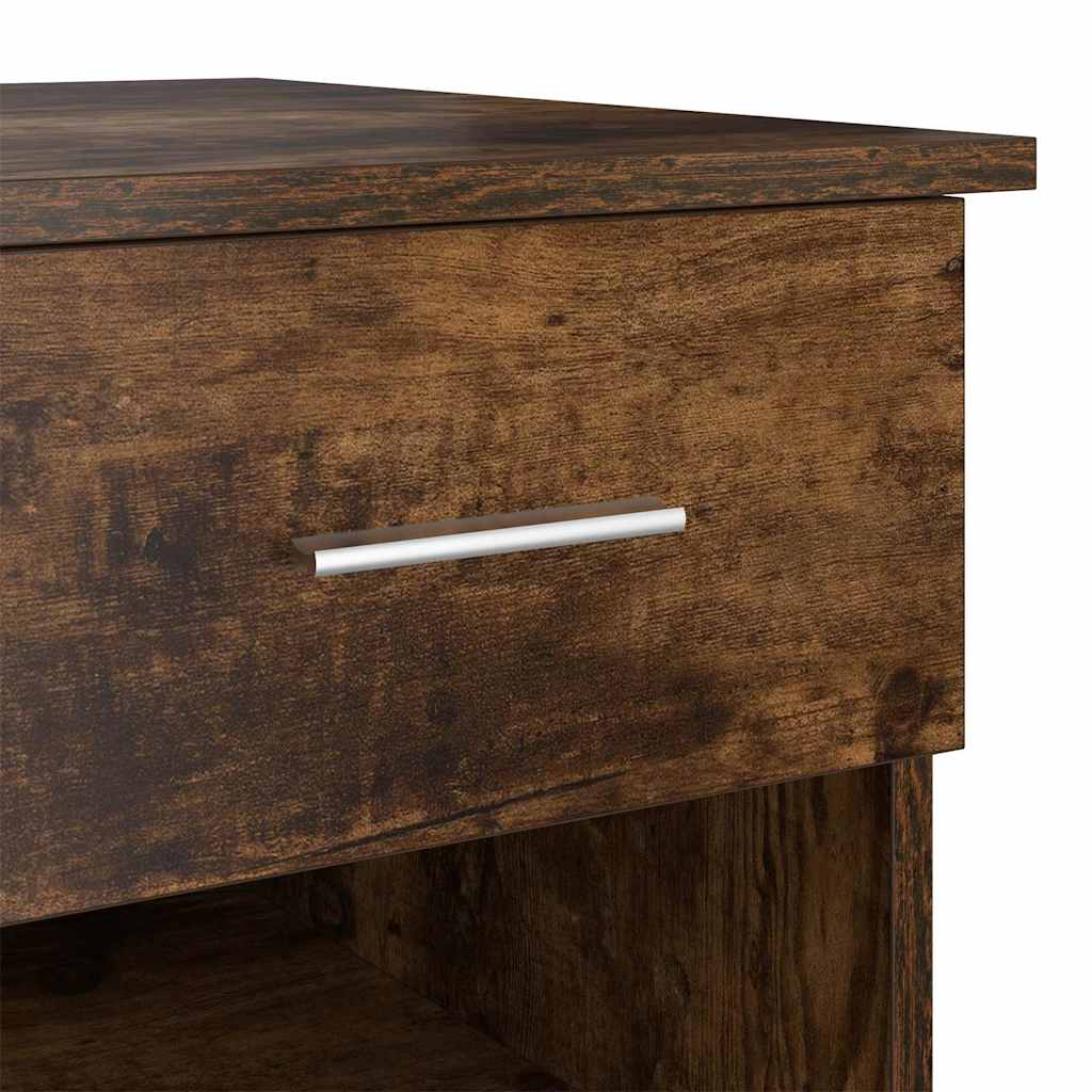 Bureau met lade Gerookt eiken 90 x 49 x 75 cm Bewerkt hout
