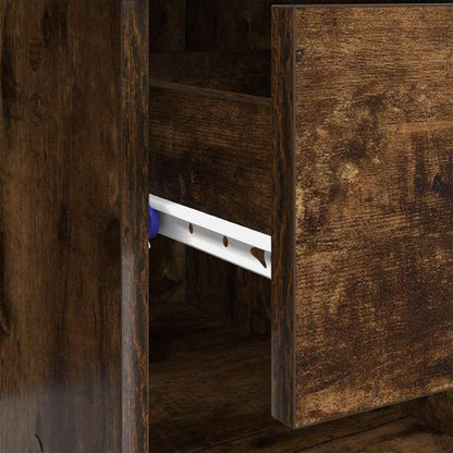 Bureau met lade Gerookt eiken 90 x 49 x 75 cm Bewerkt hout