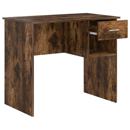Bureau met lade Gerookt eiken 90 x 49 x 75 cm Bewerkt hout