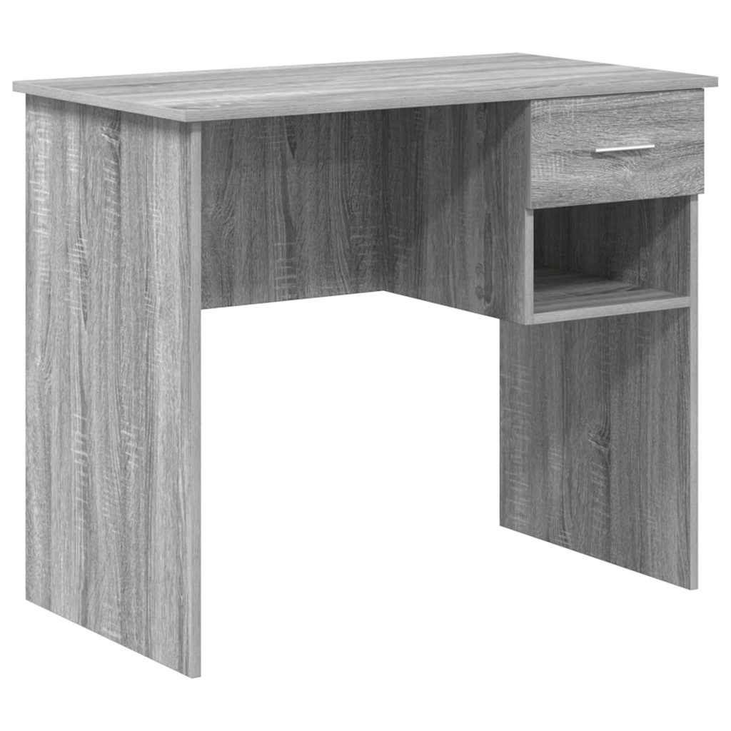 Bureau met lade Grijs Sonoma 90 x 49 x 75 cm Bewerkt hout