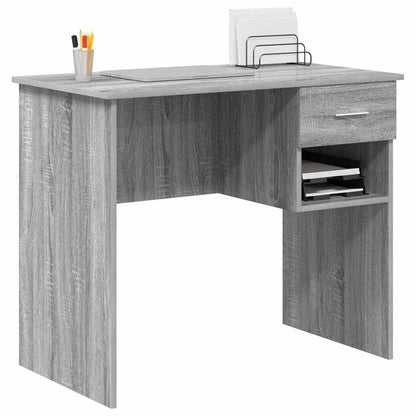 Bureau met lade Grijs Sonoma 90 x 49 x 75 cm Bewerkt hout