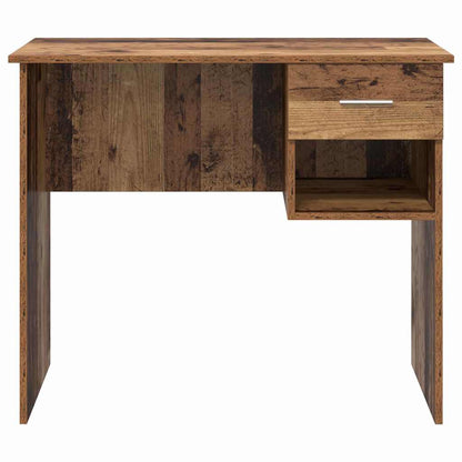 Bureau met lade met plank Oud Hout 90 x 49 x 75 cm Bewerkt hout