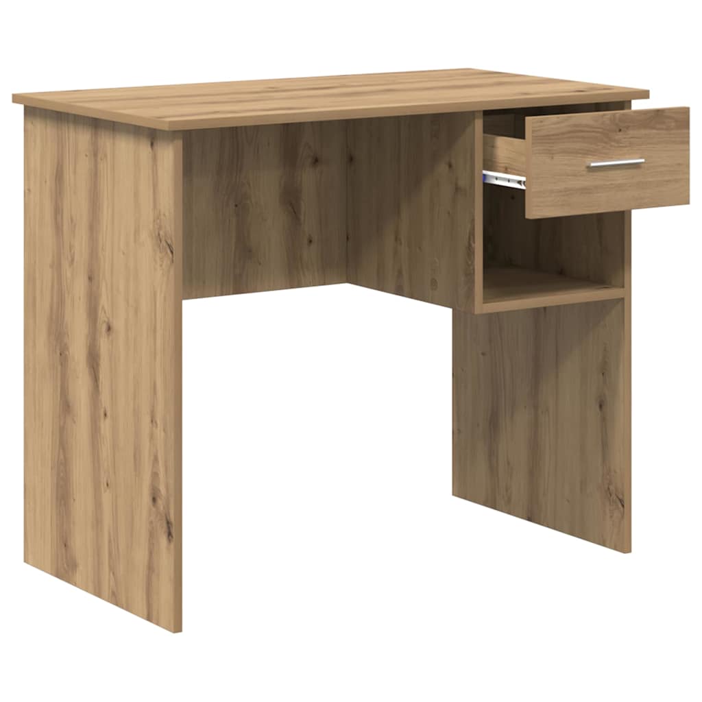 Bureau met lade Artisan Eiken 90 x 49 x 75 cm Bewerkt hout