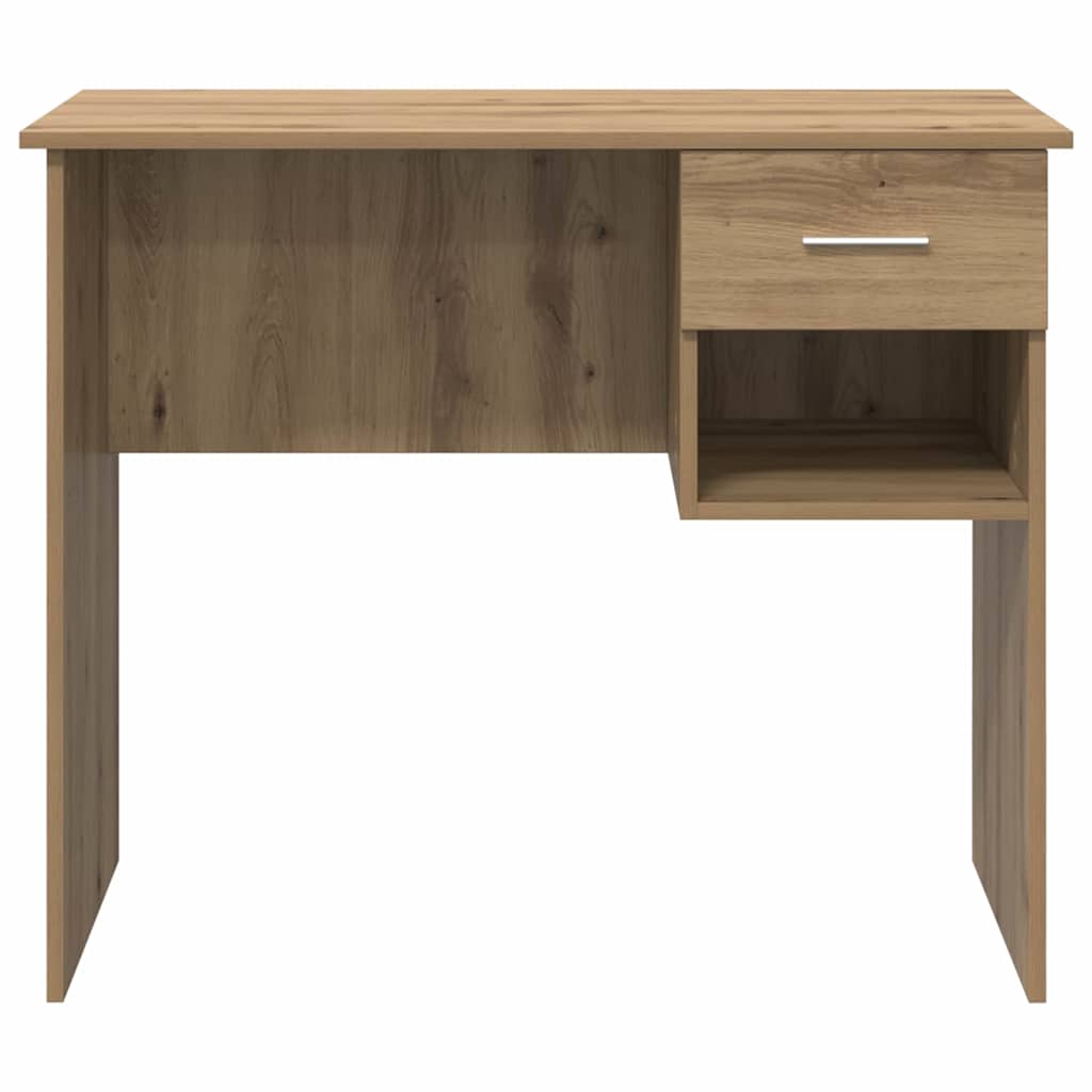 Bureau met lade Artisan Eiken 90 x 49 x 75 cm Bewerkt hout