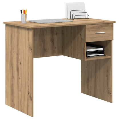 Bureau met lade Artisan Eiken 90 x 49 x 75 cm Bewerkt hout