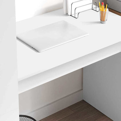 Bureau met plank met opslag Wit 113 x 54 x 120 cm Bewerkt hout