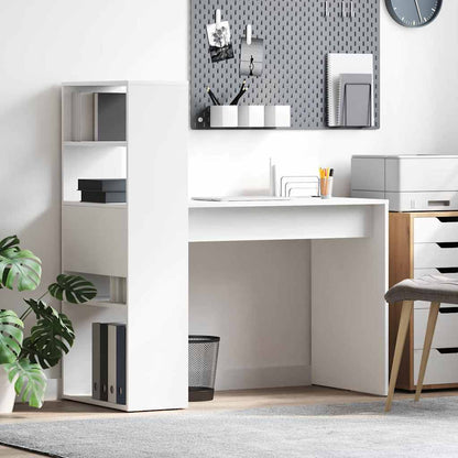 Bureau met plank met opslag Wit 113 x 54 x 120 cm Bewerkt hout