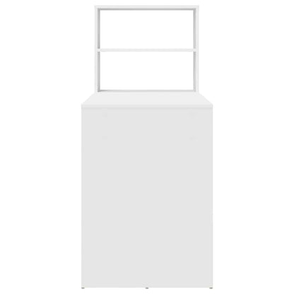 Bureau met plank met opslag Wit 113 x 54 x 120 cm Bewerkt hout