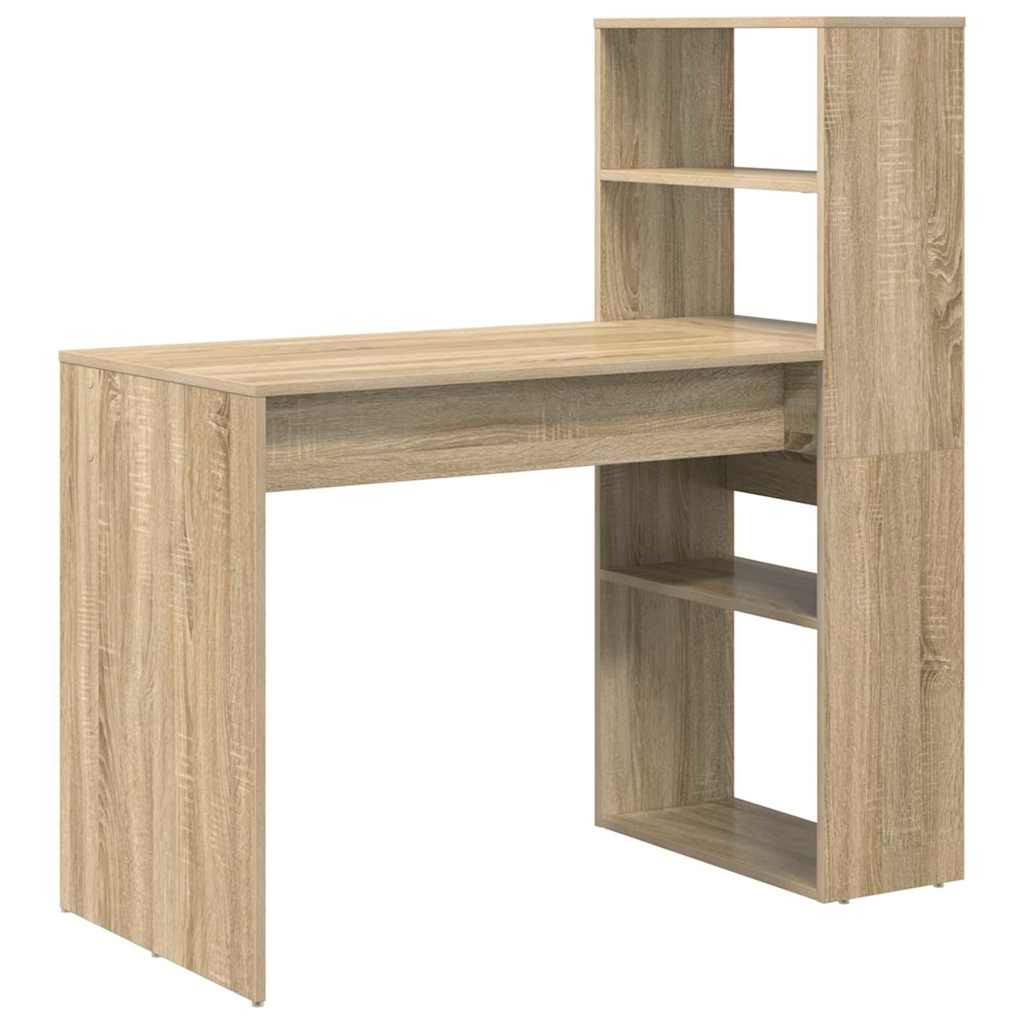 Bureau met plank Sonoma Eiken 113 x 54 x 120 cm Bewerkt hout