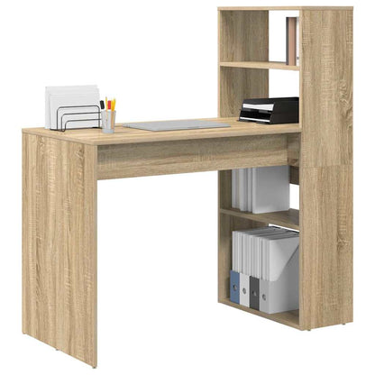 Bureau met plank Sonoma Eiken 113 x 54 x 120 cm Bewerkt hout