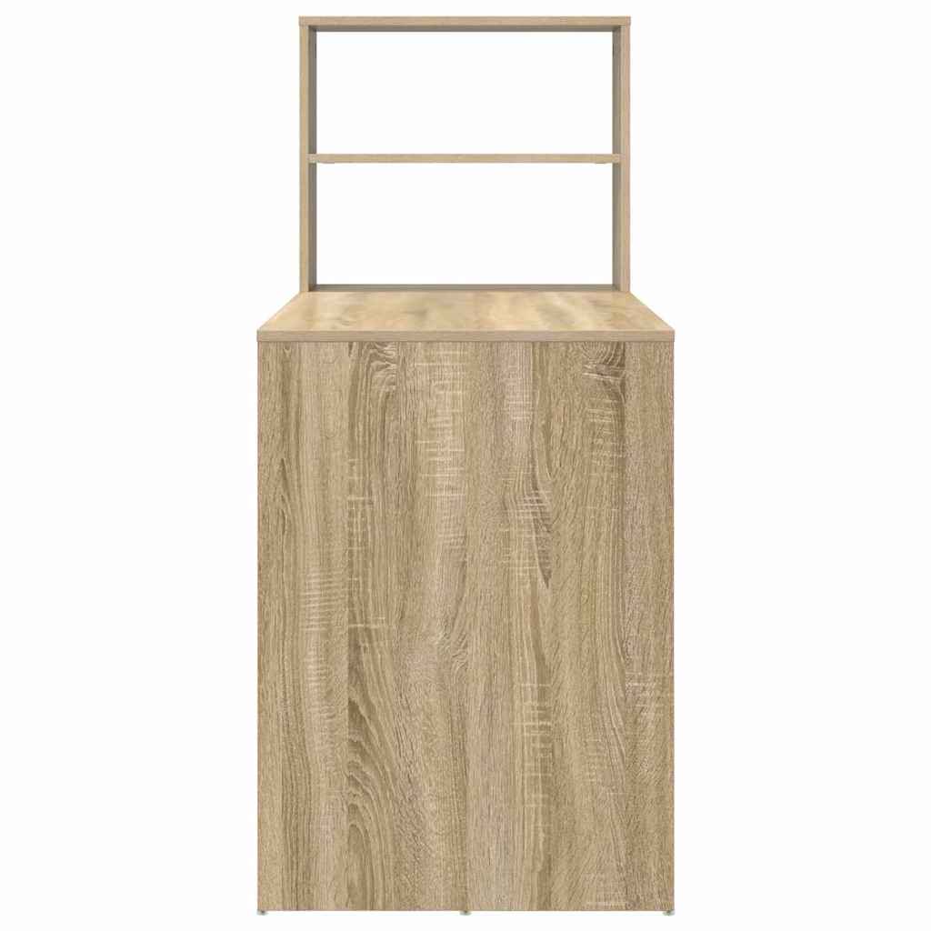 Bureau met plank Sonoma Eiken 113 x 54 x 120 cm Bewerkt hout