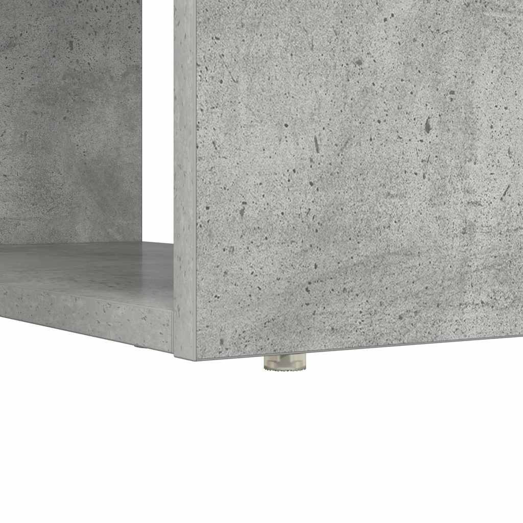 Bureau met plank Beton Grijs 113 x 54 x 120 cm Bewerkt hout